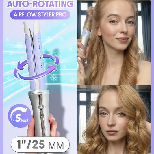 SHEGLAM Airflow Styler Pro | Auto-Rotating Curling Iron | 5 Temps | US Plug